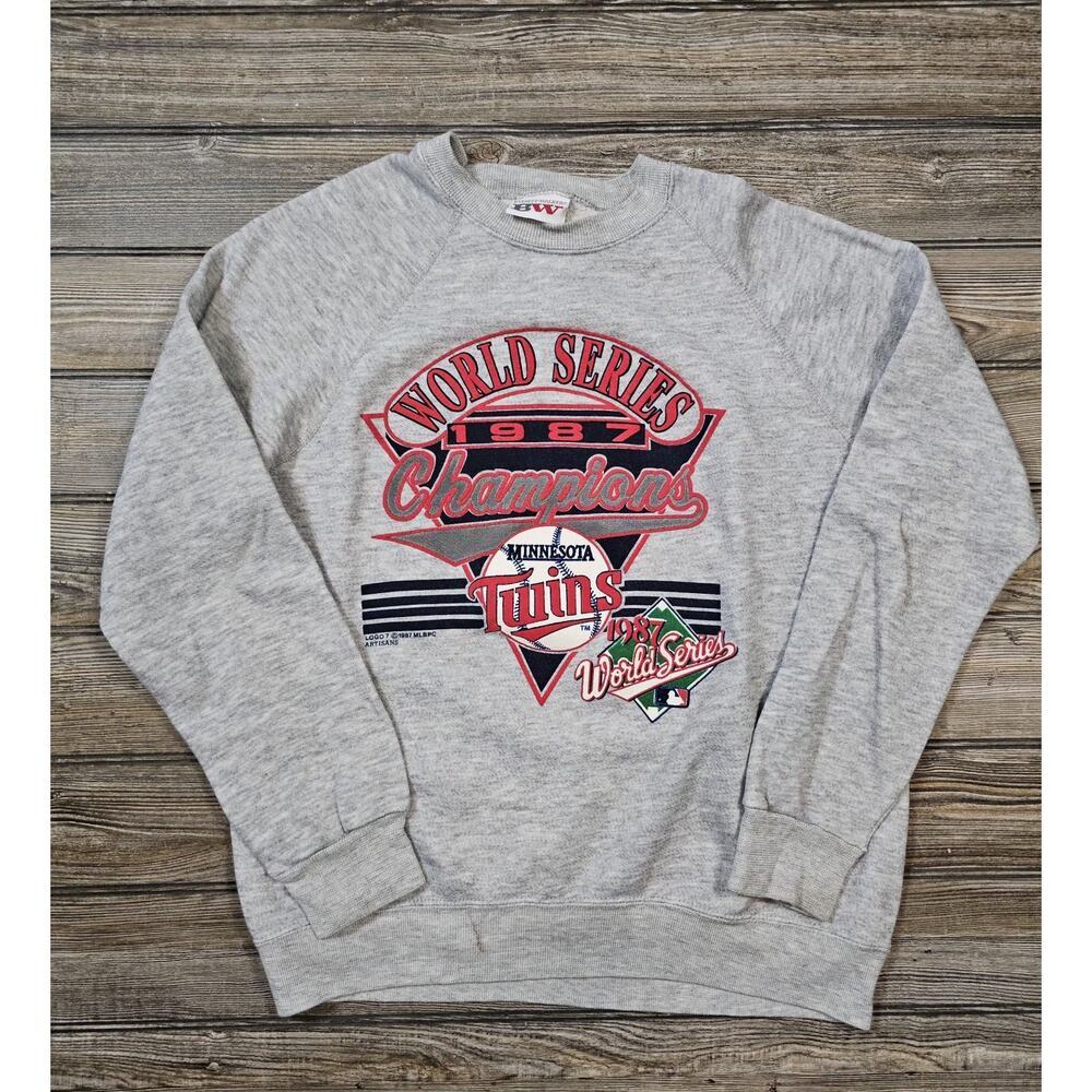Vintage 1987 Minnesota TWINS World Series Champions Crew Sweatshirt Womens XL